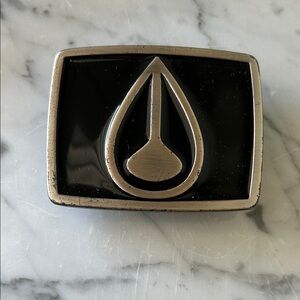 Nixon Vintage Black and Silver Belt Buckle